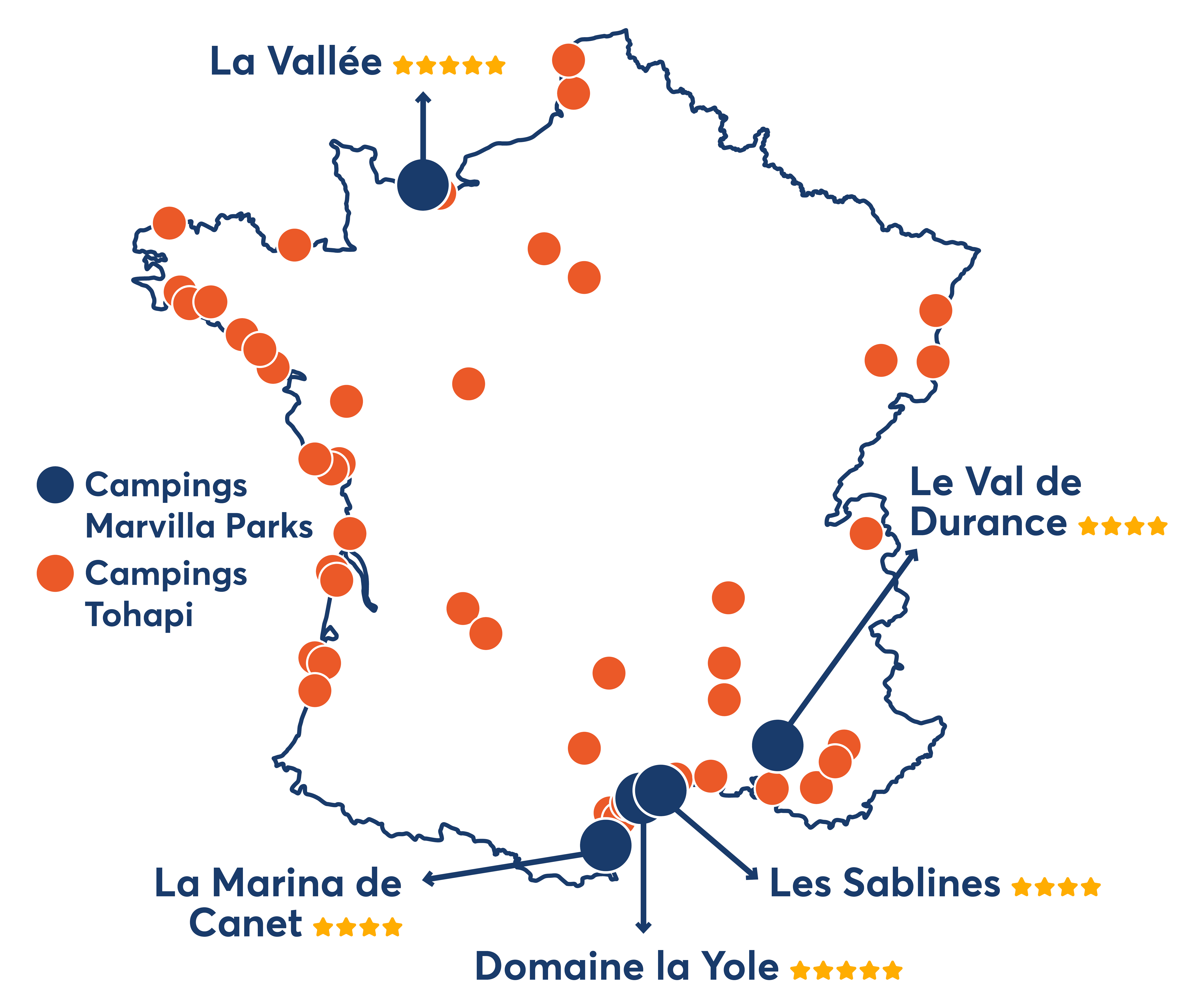 carte campings résidentiels marvilla parks achat mobil-home